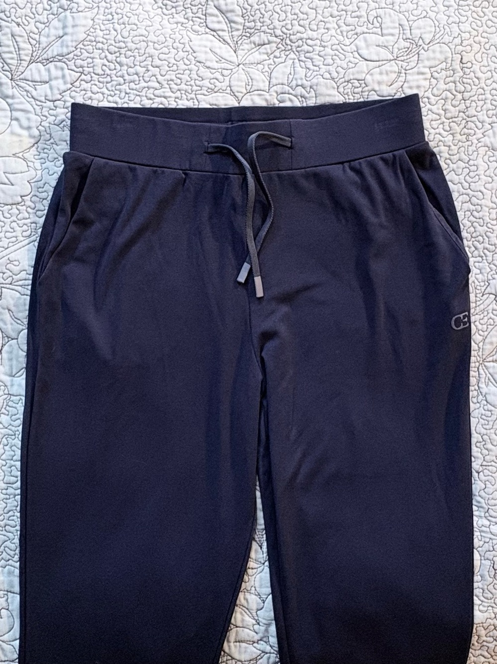 ☀️Cozy Earth Brushed Bamboo Jogger Pants Navy Blue Lounge Athleisure Sz M🧡 - Picture 4 of 11